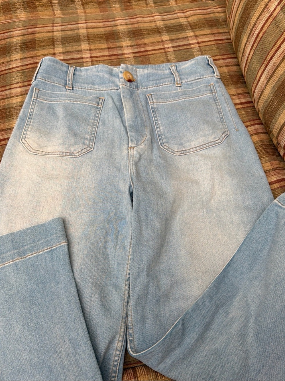 Maeve Light Blue High-Rise Women's Jeans cropped
